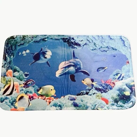 Blue Sea Ocean Bathroom 4 pieces Set - Picture 7 of 8
